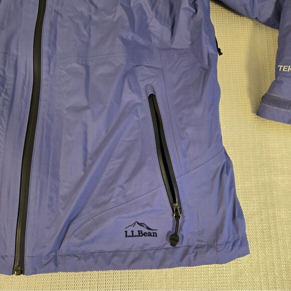 LL Bean Jacket Women's Medium Reg Black PrimaLoft Hooded Jacket Purple 2 in 1 - Picture 3 of 12